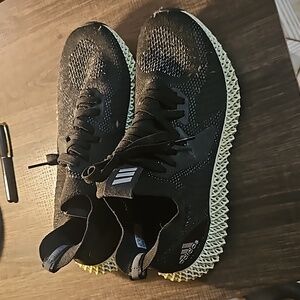 Adidas alphaedge 4d, black and green, men's size 8.5